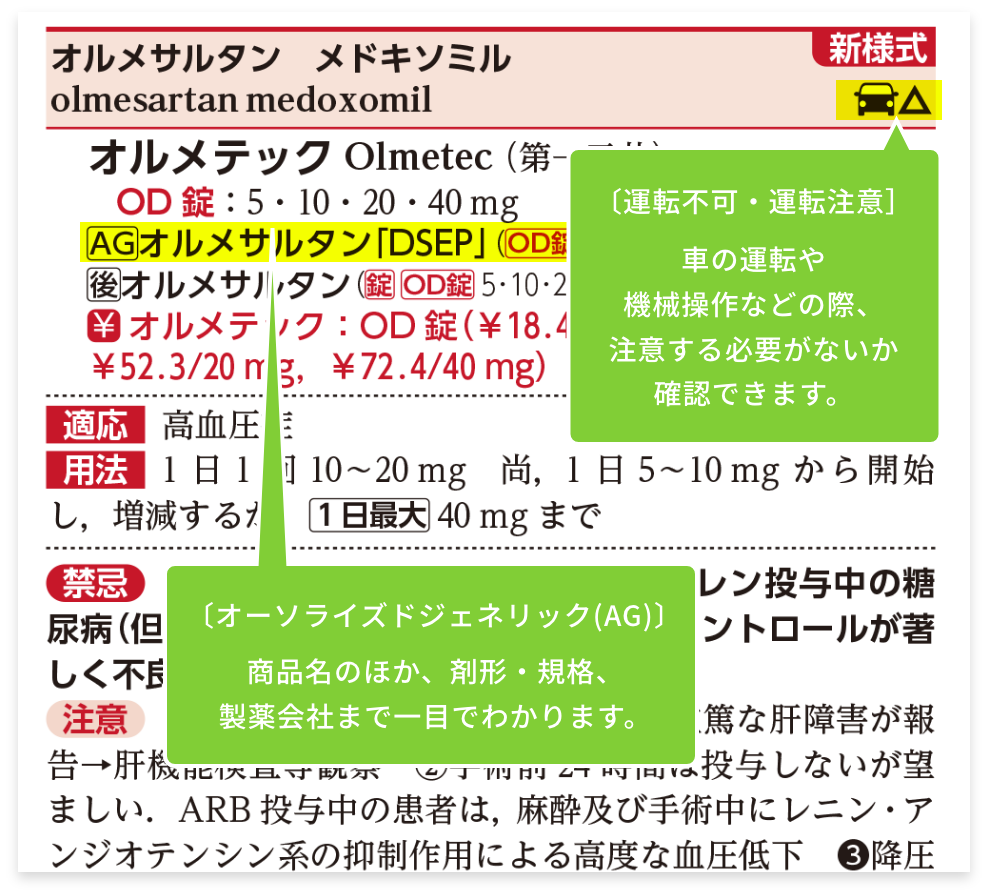 運転不可・運転注意